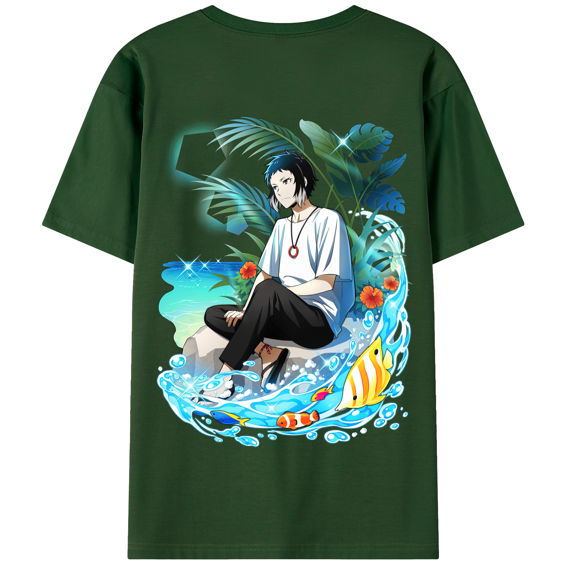 （画像用） 文豪ストレイドッグス Bungo Stray Dogs 綿100％半袖Tシャツ（背面プリント）